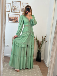 Robe en lin verte – Collection été