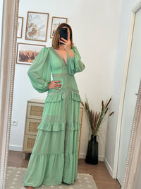 Robe en lin verte – Collection été