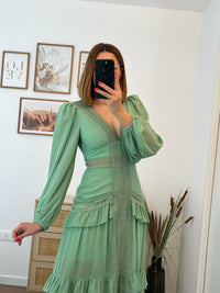 Robe en lin verte – Collection été